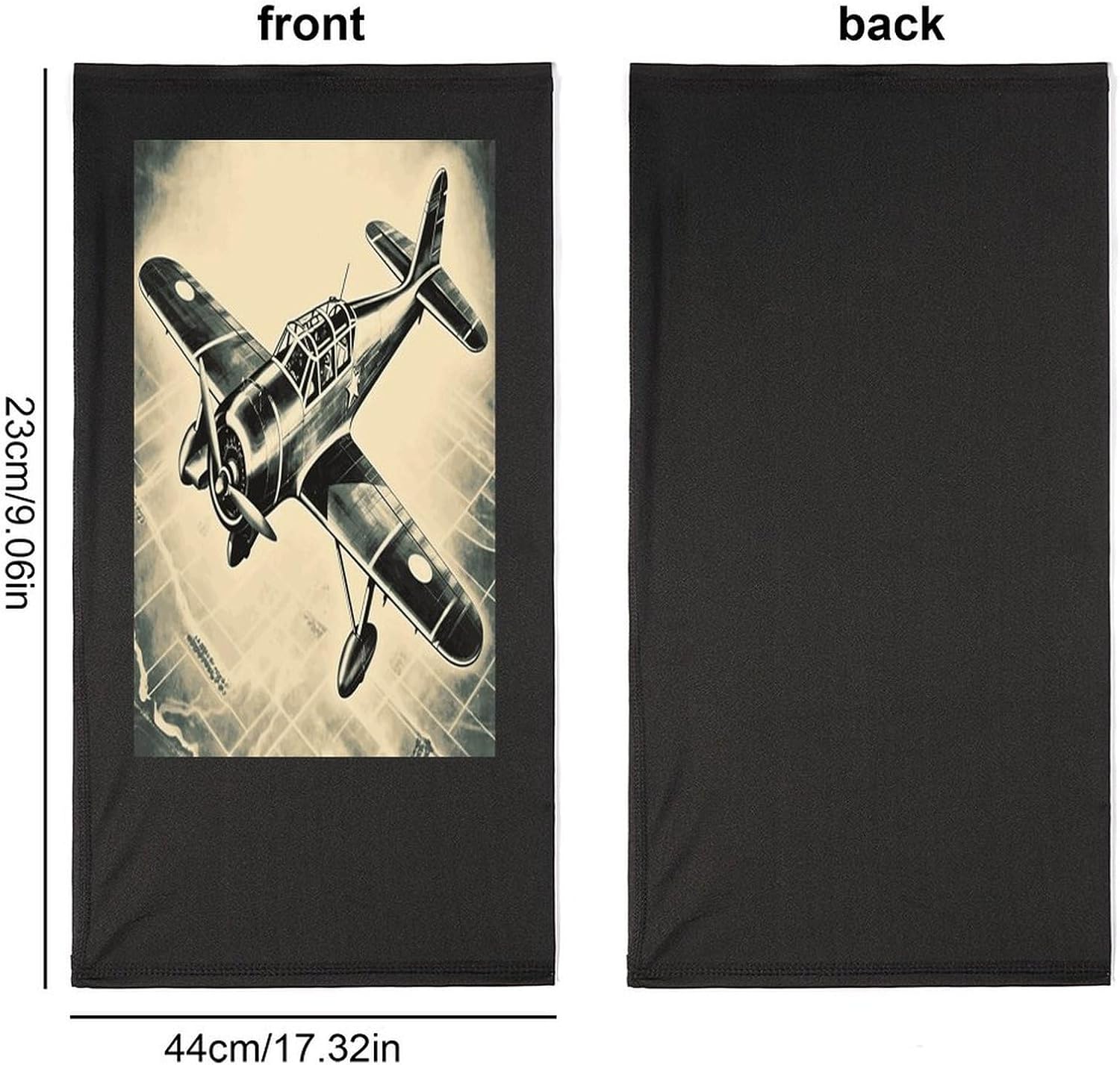 Retro Airplane Neck Gaiter Cooling Bandana Ice Breathable Neck Scarf Uv Face Cover Lightweight Face Mask Windproof Dustproof Tube Scarf For Cycling Motorcycle Hiking Running Neck Gaiter