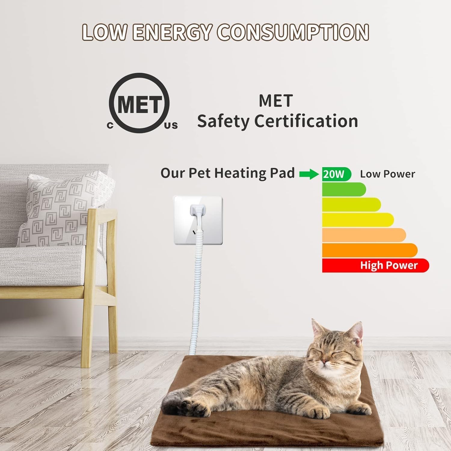 review Pet Heating Pad, Safe Electric Heating Pad for Dogs and Cats Indoor Warming Pad with Auto Constant Temperature 15.7