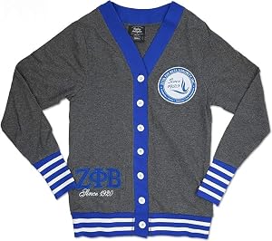 Big Boy Zeta Phi Beta Divine 9 S 7 Light Weight Ladies Cardigan Grey - ID 3080-79-85-0-0