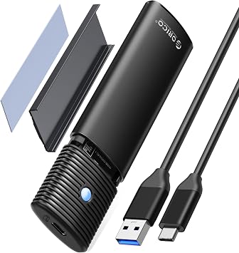 ORICO M.2 NVMe SATA SSD Enclosure Adapter Tool-Free, USB C 3.2 Gen 2 10Gbps NVMe, 5Gbps NGFF SATA PCIe M-KeyB+M Key 2230/2242/2260/2280, Aluminum External M2 Reader Support UASP Trim- BKG2A