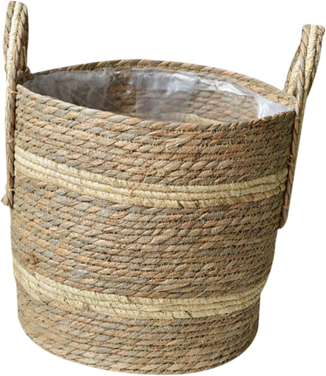 BESPORTBLE Woven Flower Basket with Handle Rustic Storage Basket for Home Decor Design Versatile Use for Plants Wedding Arrangements