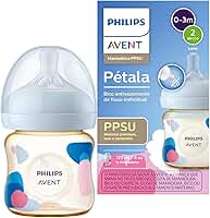 Mamadeira Philips Avent Pétala PPSU 125ml com Bico 0-3m número 2 antivazamento Fluxo Individual