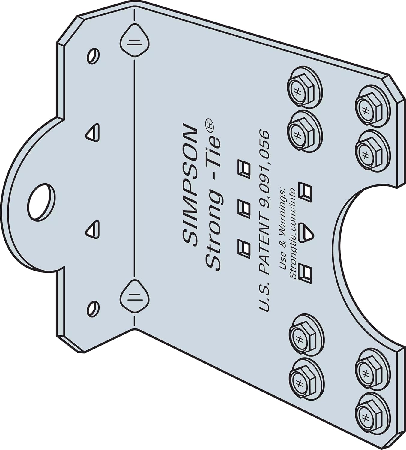 Simpson Strong-Tie SSC4.25-R50 SSC 4-1/4 in. 14-Gauge Galvanized Steel-Stud Clip (50-Qty)