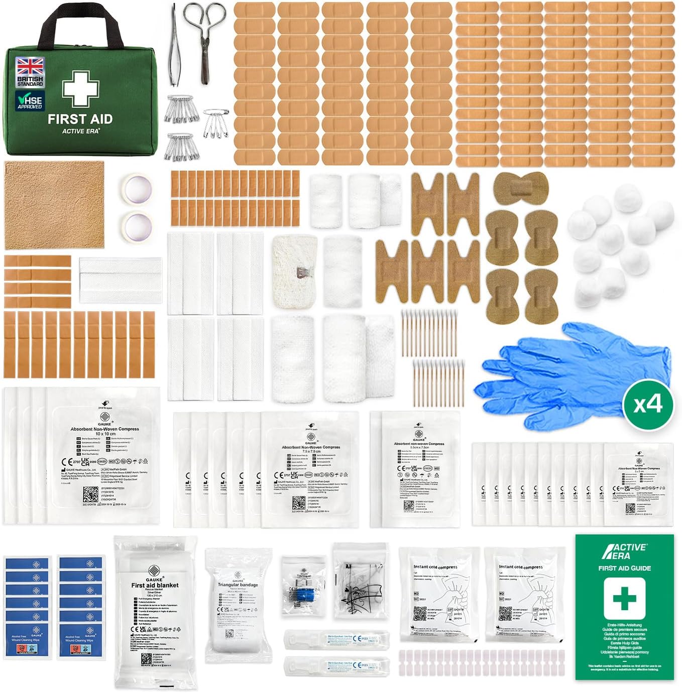 320 Piece Premium First Aid Kit Bag - Includes Eyewash, 2 x Cold (Ice) Packs and Emergency Car Blanket for Home, Office, Caravan, Workplace, Travel
