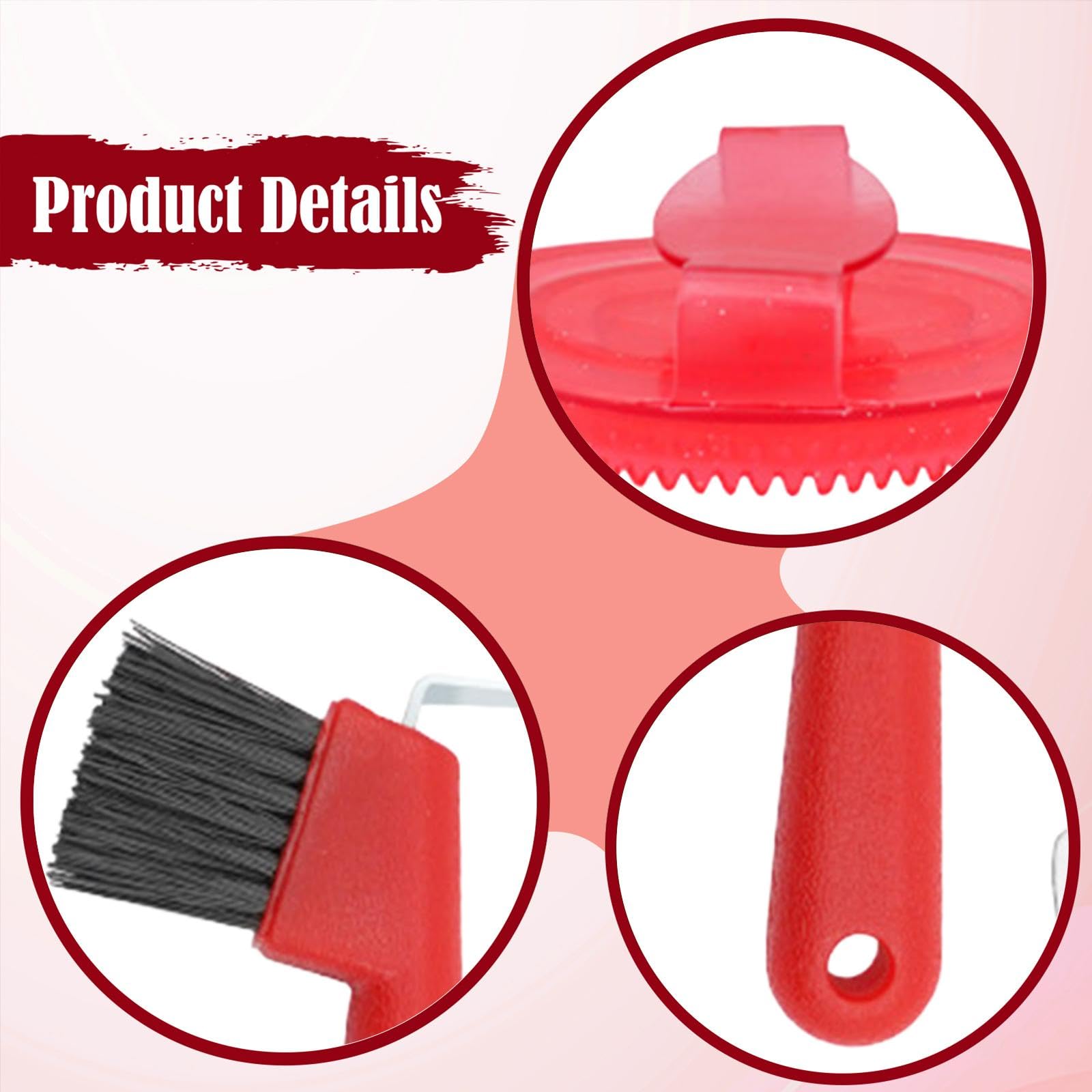 Harilla Kit de 6 Piezas para el Cuidado de Caballos, cepillos Profesionales, Herramientas de Limpieza para el Pelaje equino, Uso Diario.