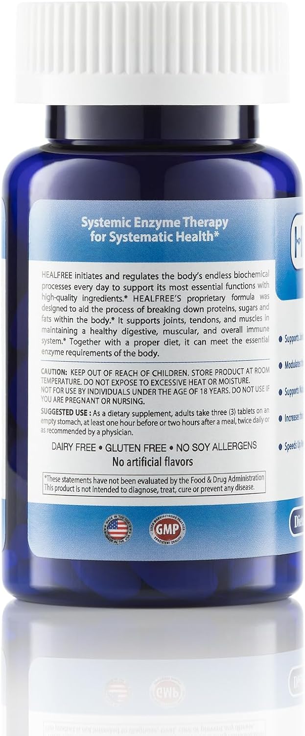 Systemic Enzyme Supplement • Advanced 5-in-1 Formula with Bromelain & Pancreatin • Supports Joint, Muscle & Immune Health • 120 Capsules
