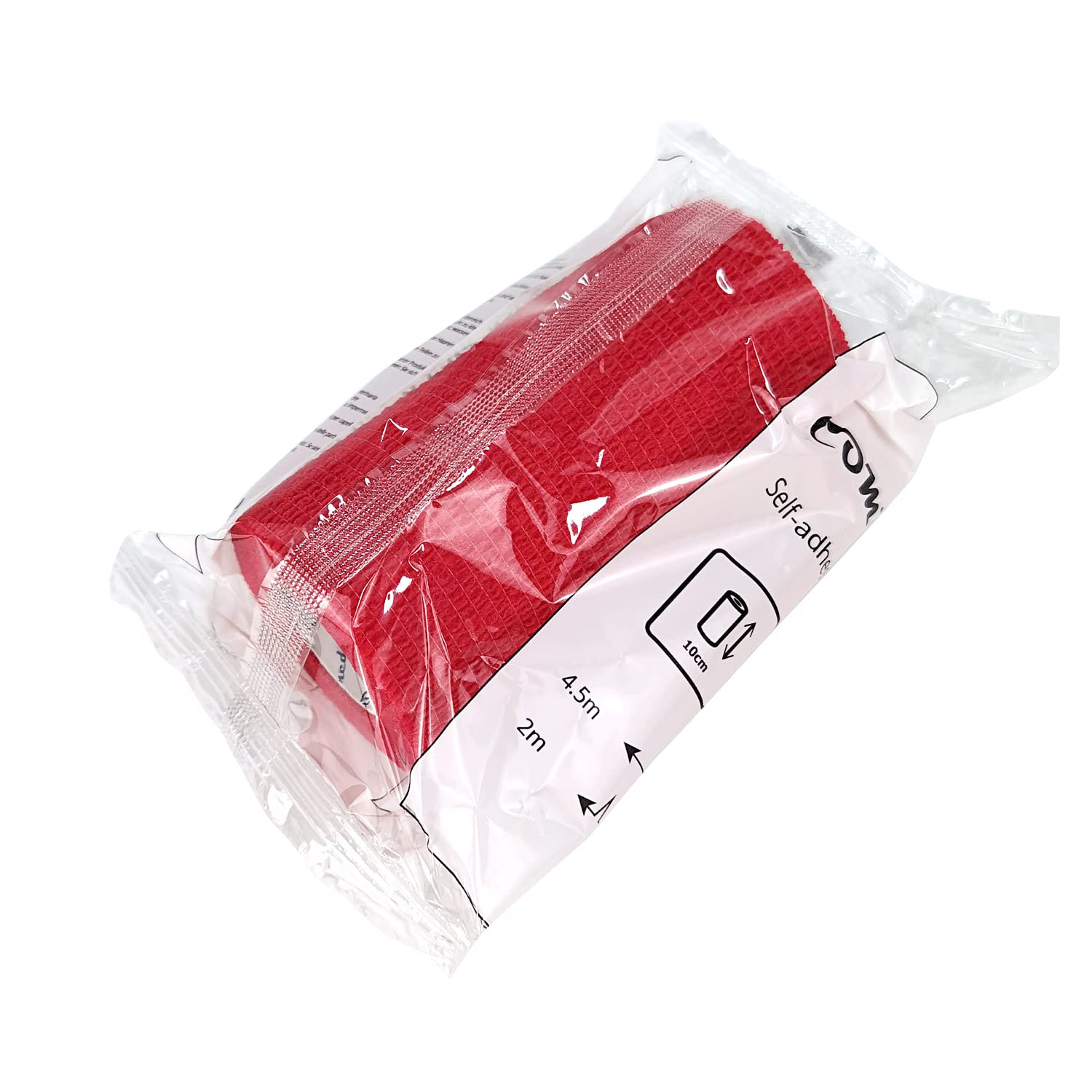 6 Rolls Cohesive Bandage 10 cm X4,5 cm Red, Flexible Bandage, Non-Woven Cohesive, Athletic Tape, Fat Wrap, Wraps Bandage, Suitable for Sensitive Ski…