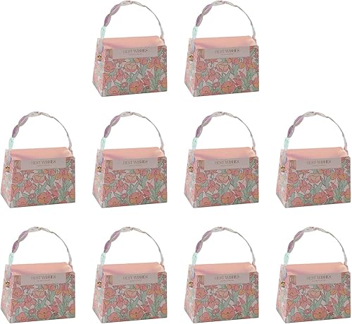 Miniatura 1 de plplaaoo Cajas de bolsas de regalo, 10 cajas de regalo de cumpleaños, boda, fiesta, bolsas pequeñas, caja de dulces de boda, bolsa de regalo con