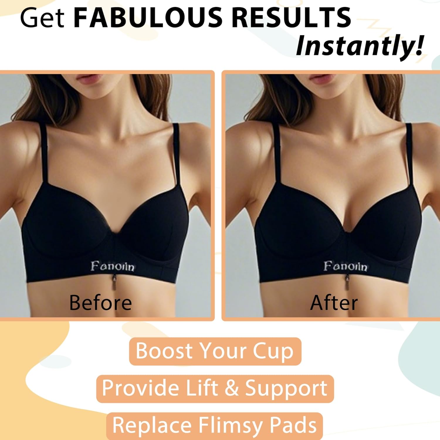 Nimiah Super Thick Push-up Inserts - 2 Pairs Sew in Bra Cups for Dress Breast Enhancer Add Cleavage in Swimsuit Sports Tops - Image 2