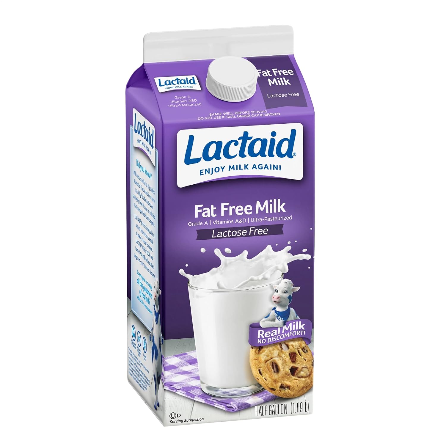 Lactaid Fat Free Milk, 64 fl oz