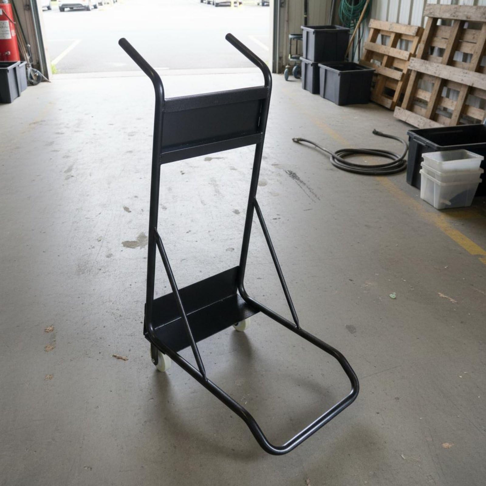 Cavalletto Motore Facile da Montare Supporto Stoccaggio con Ruote Attrezzatura Nautica per Rimessaggio Barca, Carrello Fisso Per Motore Fuoribordo