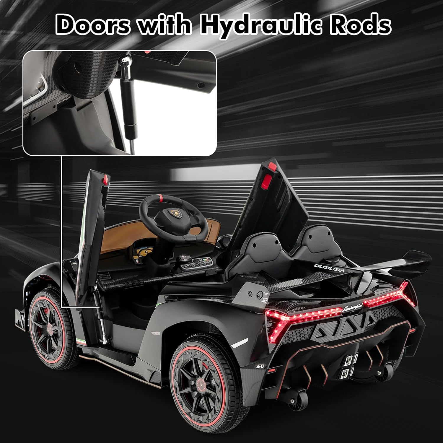 Hikiddo - Juguete Eléctrico ATV De 4 Ruedas, 24 V 4 WD Para Niños