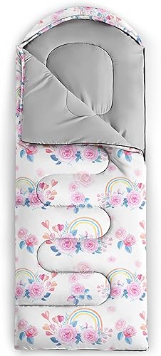 Vista 96 de Axolotl Moon Stars - Saco de dormir para niños, saco de dormir ligero y cálido para clima frío, saco de dormir portátil impermeable para camping