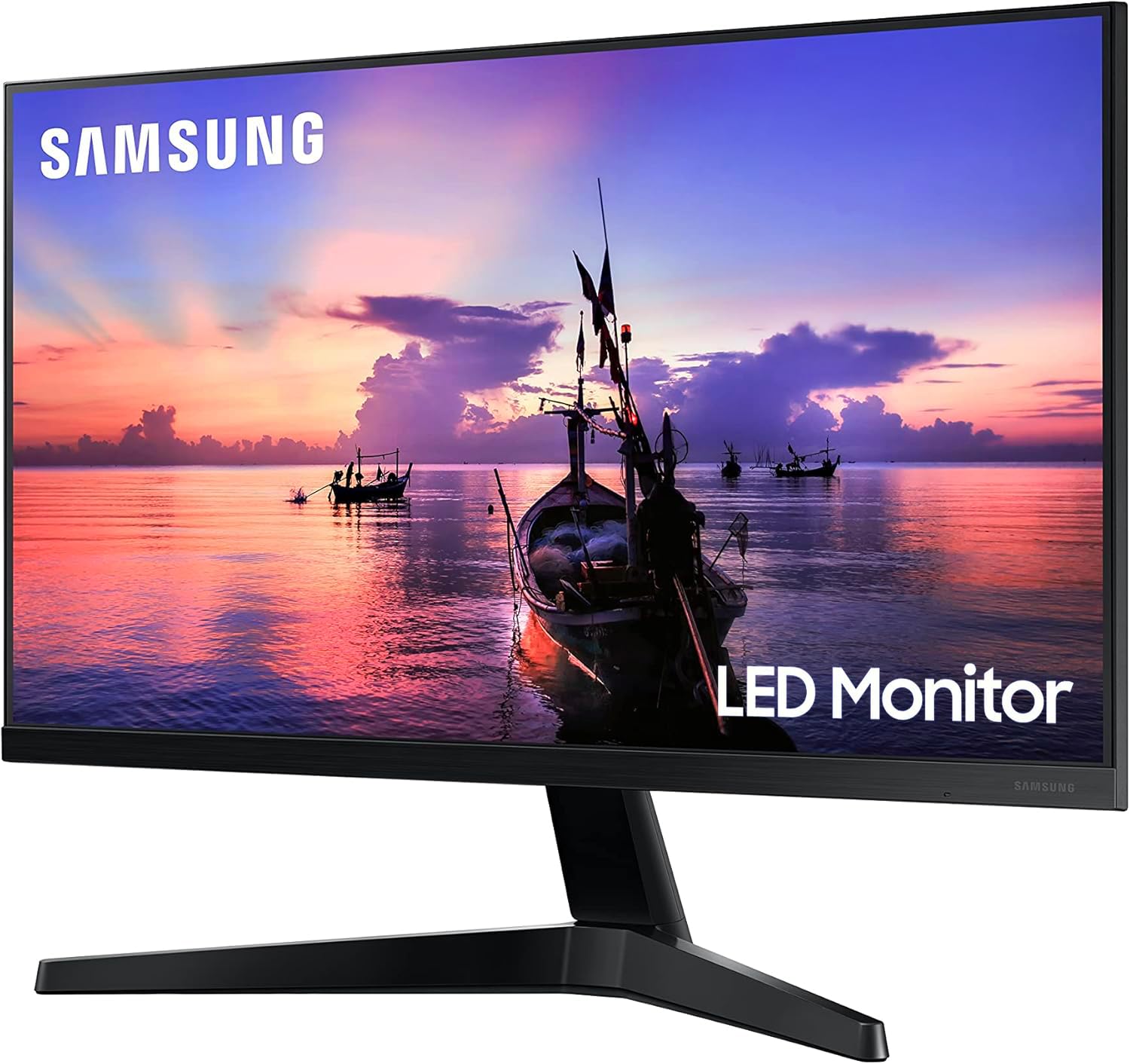 Samsung Monitor LED T35F (F24T352), Flat, 24", 1920 x 1080 (Full HD), IPS, Bezeless, 75 Hz, 5 ms, FreeSync, HDMI, D-Sub, Eye Saver Mode, Dark Blue Grey