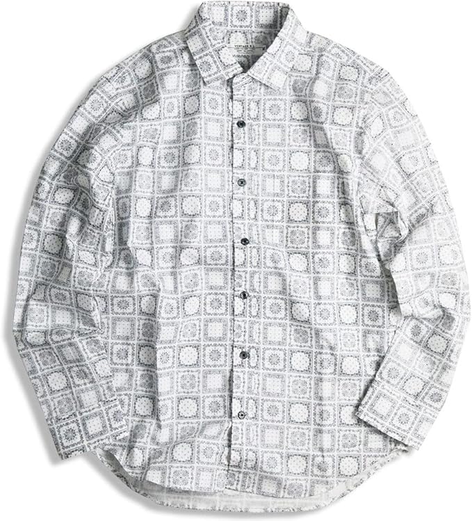 Amazon Vintage El 日本製 バンダナ シャツ 長袖シャツ 柄シャツ メンズ アメカジ おしゃれ 11 シャツ 通販