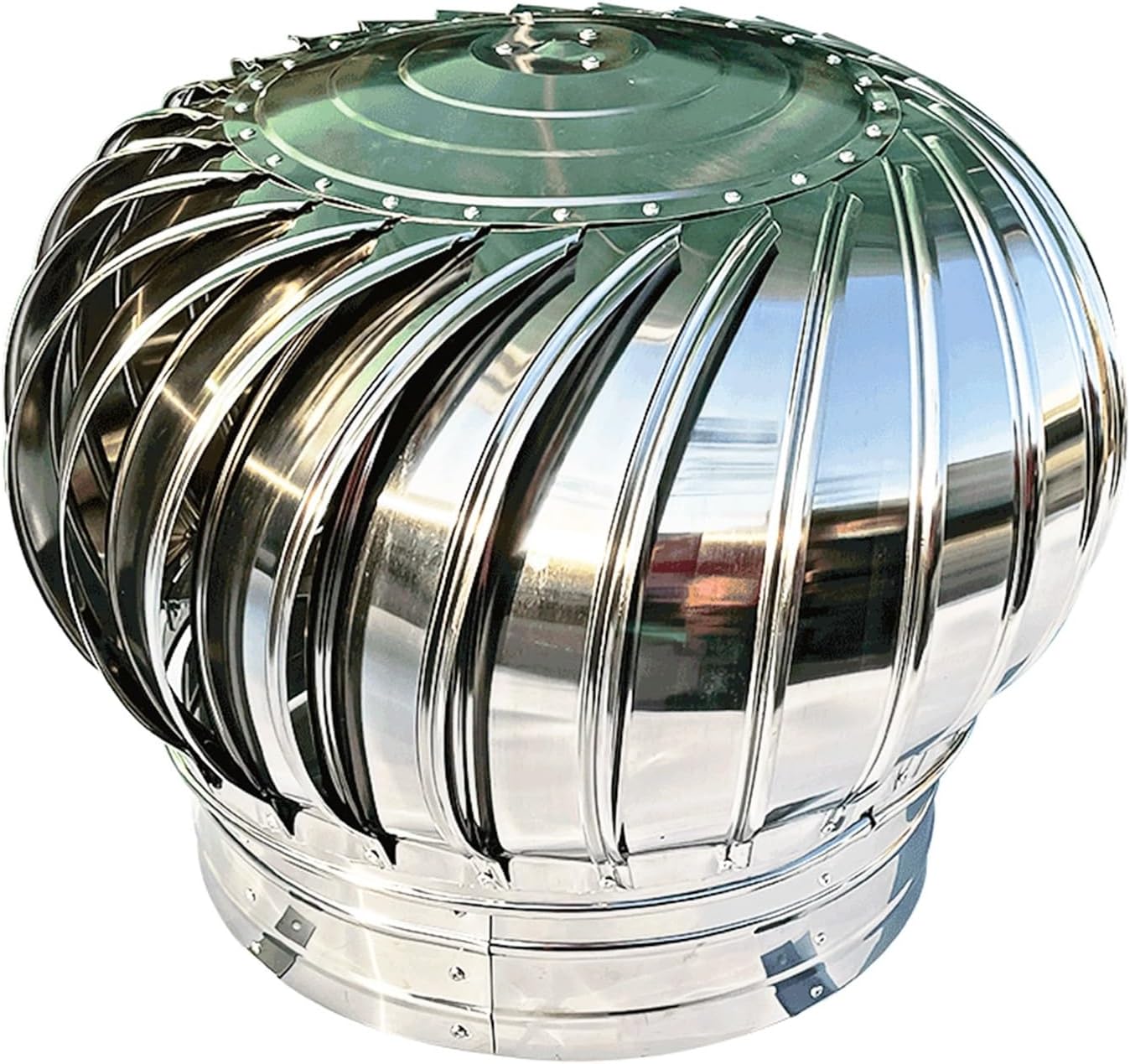 Wind Turbines Air Vents,Roof Ventilator Dome Ventilator, Internally Braced Wind, Stainless Steel Vents, for Ventilation and Exhaust(4.3inch)