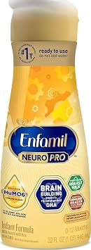 Enfamil NeuroPro Ready to Feed Baby Formula, Brain Building Duo DHA & MFGM, Exclusive Immune Supporting HuMO6 Blend, Enfamil Ready to Feed Infant Formula, 32 fl oz