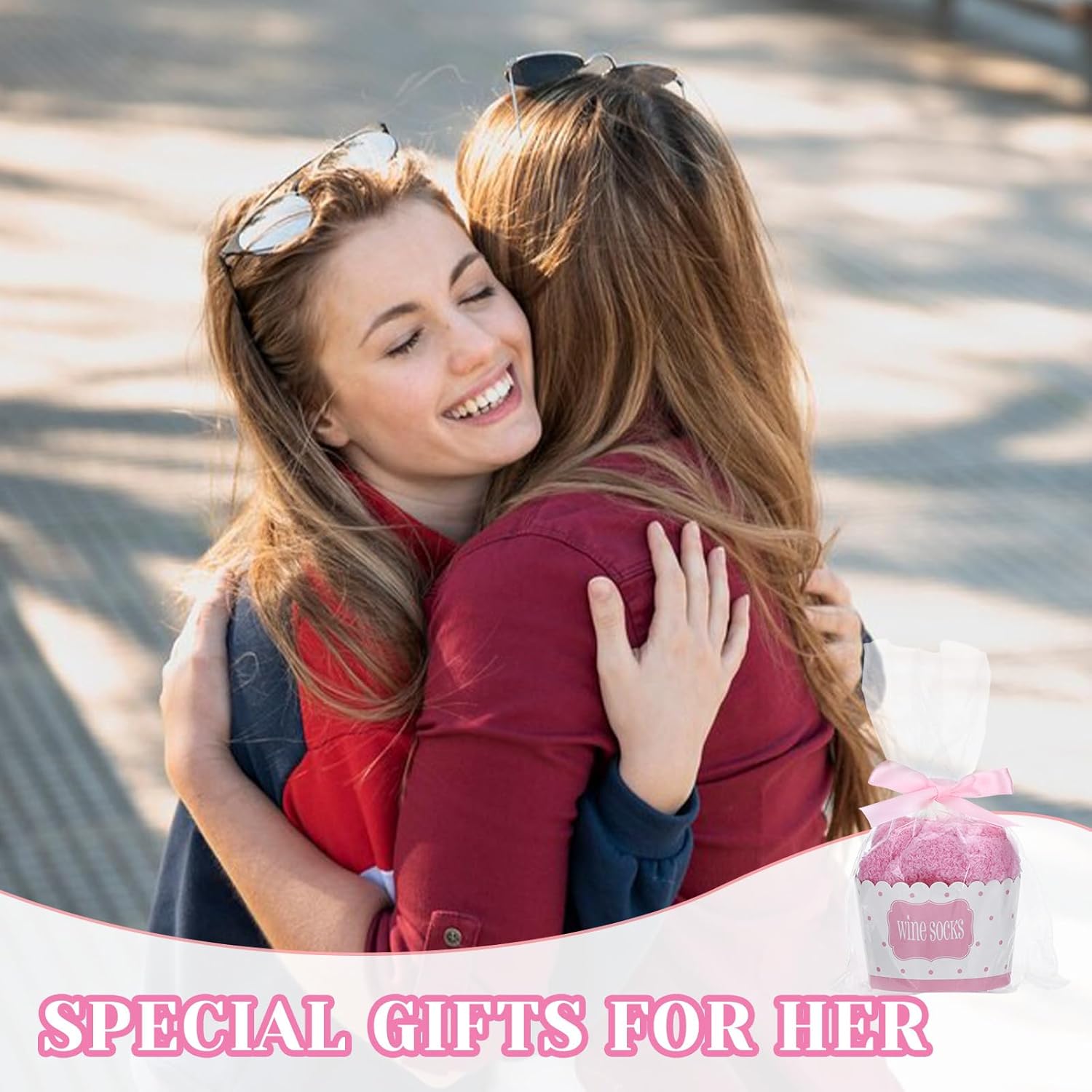 Best Aunt Ever Gifts, New Aunt Gifts from Niece for Birthday, Presents for Her Women Grandma Mother in Law Godmother Auntie Coral Fleece Socks with Cake Cup, Valentine's Day Mothers Day Socks (Pink) - Image 3