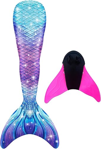 NAITOKE Mermaid Tails for Swimming for Adults with Monofin