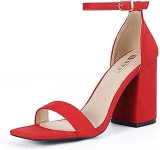 IN3 Chunky Block Heels Wedding Party Dress Heeled Sandals