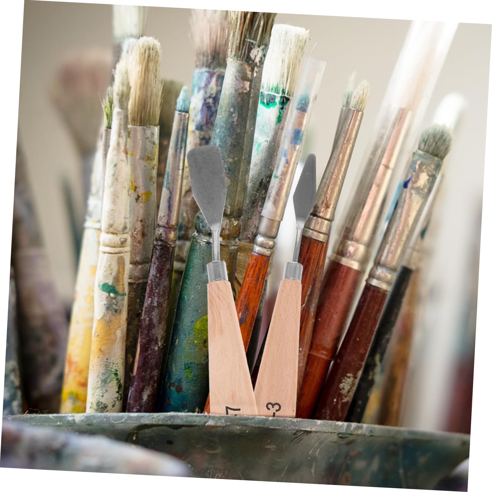 HOMSFOU 5 set Set Spatole Per Pittura A Olio Raschietto Strumenti Per Pittura Forniture Per Pittura Spatola Colori Per Pittura Raschietto Per Pittura Spatola Per 7 pezzi*5
