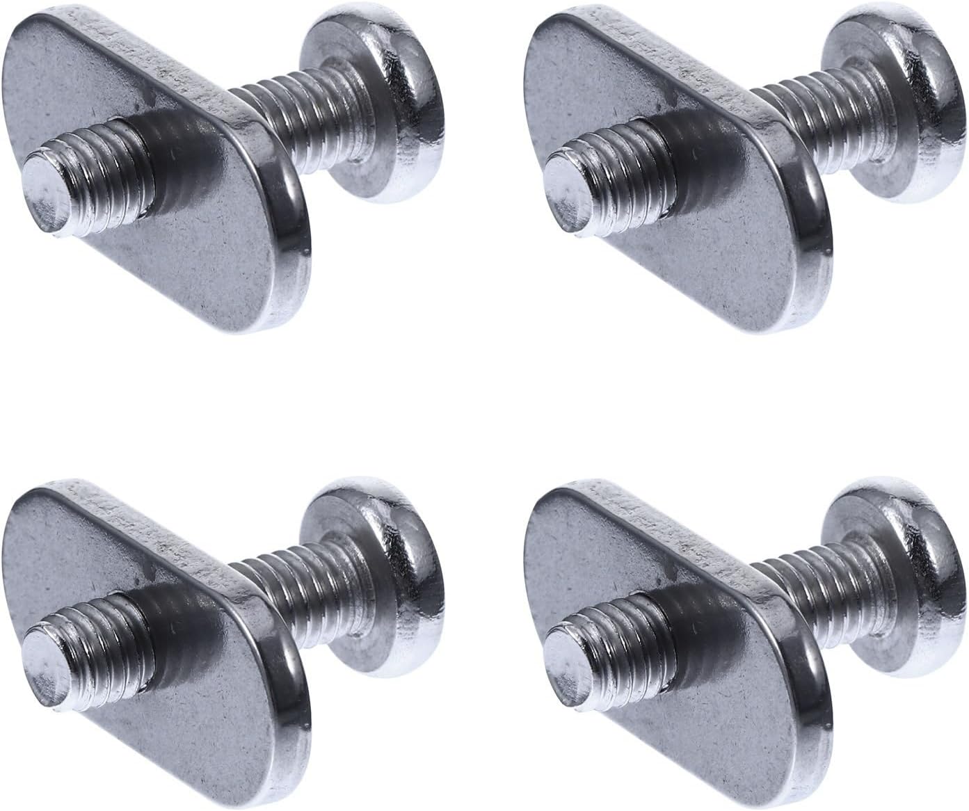 Kayak Rail Screw 24pcs Kayak Screws Track Nuts Set Installation Silver Stainless Steel for Kayaks Canoes Boats Rail