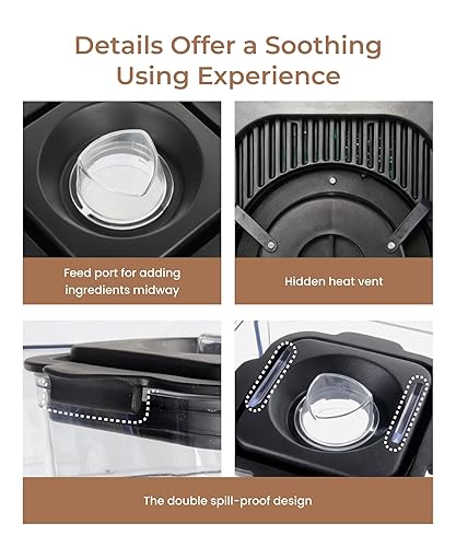 Miniatura 8 de SYBO HS-210E Licuadora comercial de grado profesional con escudo silencioso, alta velocidad de 2 HP de alta velocidad, tarro de 48 onzas sin BPA