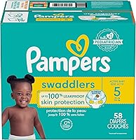 Vista 100 de Pañales Pampers Swaddlers, Talla 7 (11.8-22.7 kg), 70 unidades, absorbentes, mantiene al bebé seco y cómodo, pañal desechable seguro para la piel