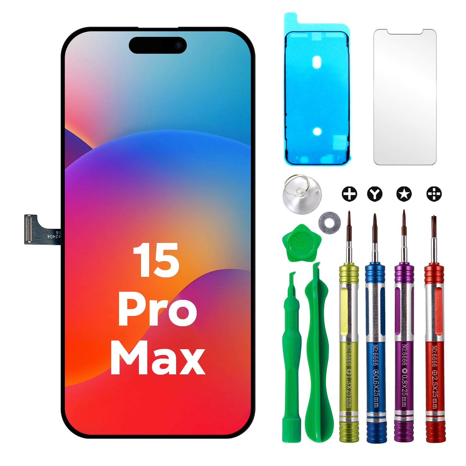 Amazon.com: Ace Tech Cellular LCD Screen Replacement for iPhone 15