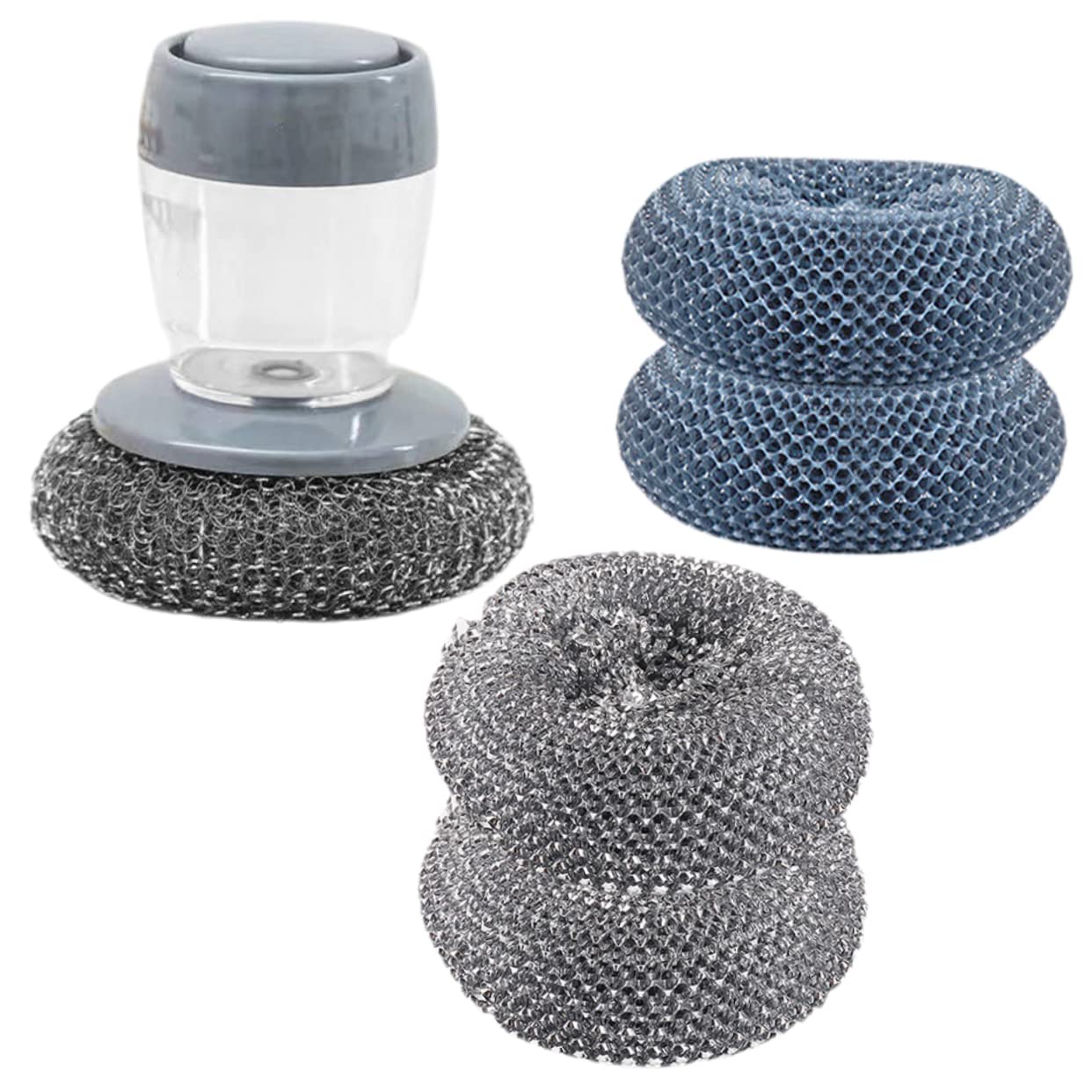 Elektrisches Schrubber Set – biegbare Topfbürste für Flüssigkeiten & Grillbürste – Edelstahlköpfe für Geschirr, Pfannen & Küchenreinigung – Haushaltsbedarf