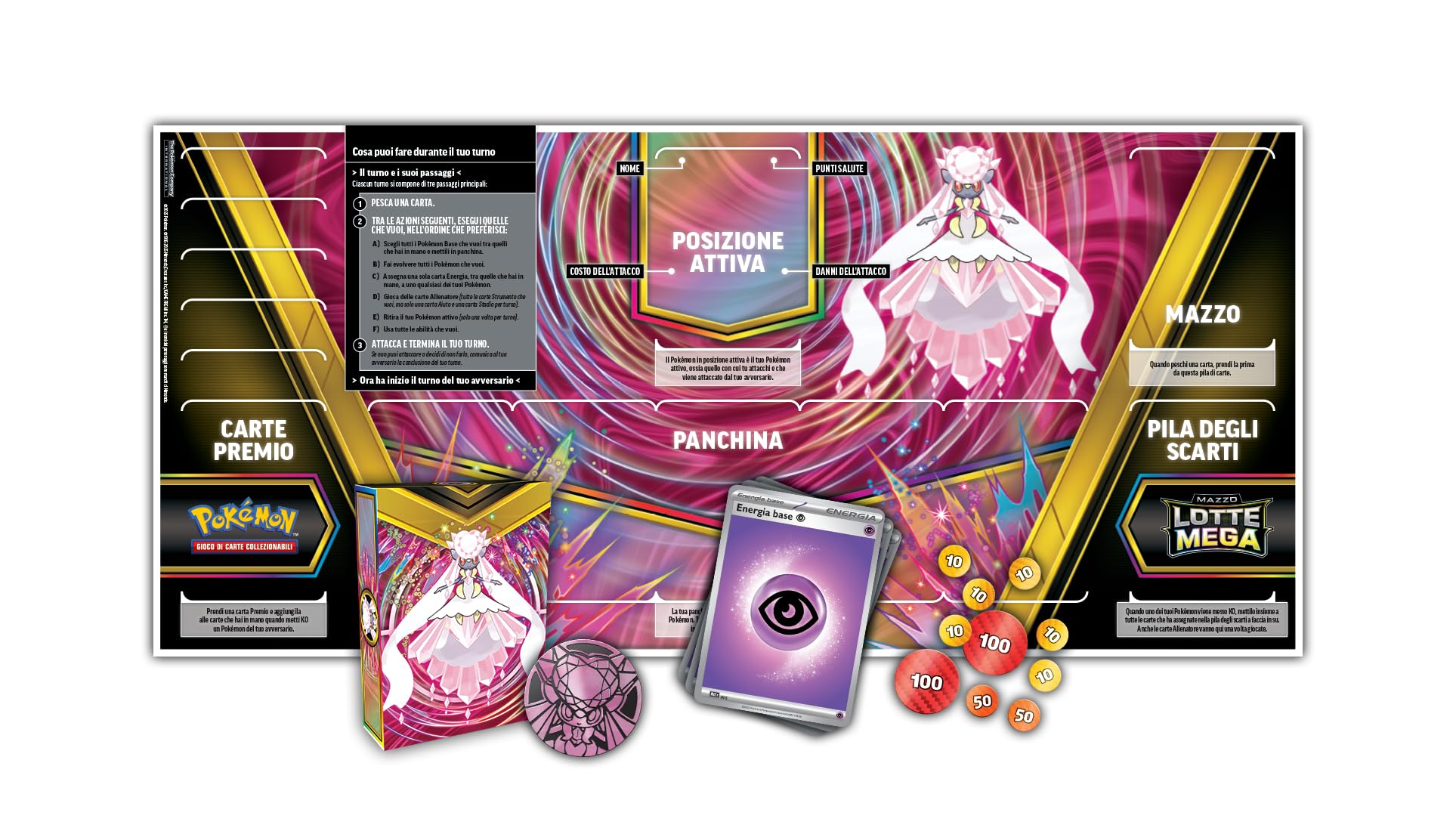 Pokémon: Mazzo Lotte Mega Diancie-ex del GCC (mazzo di 60 carte pronto all’uso)