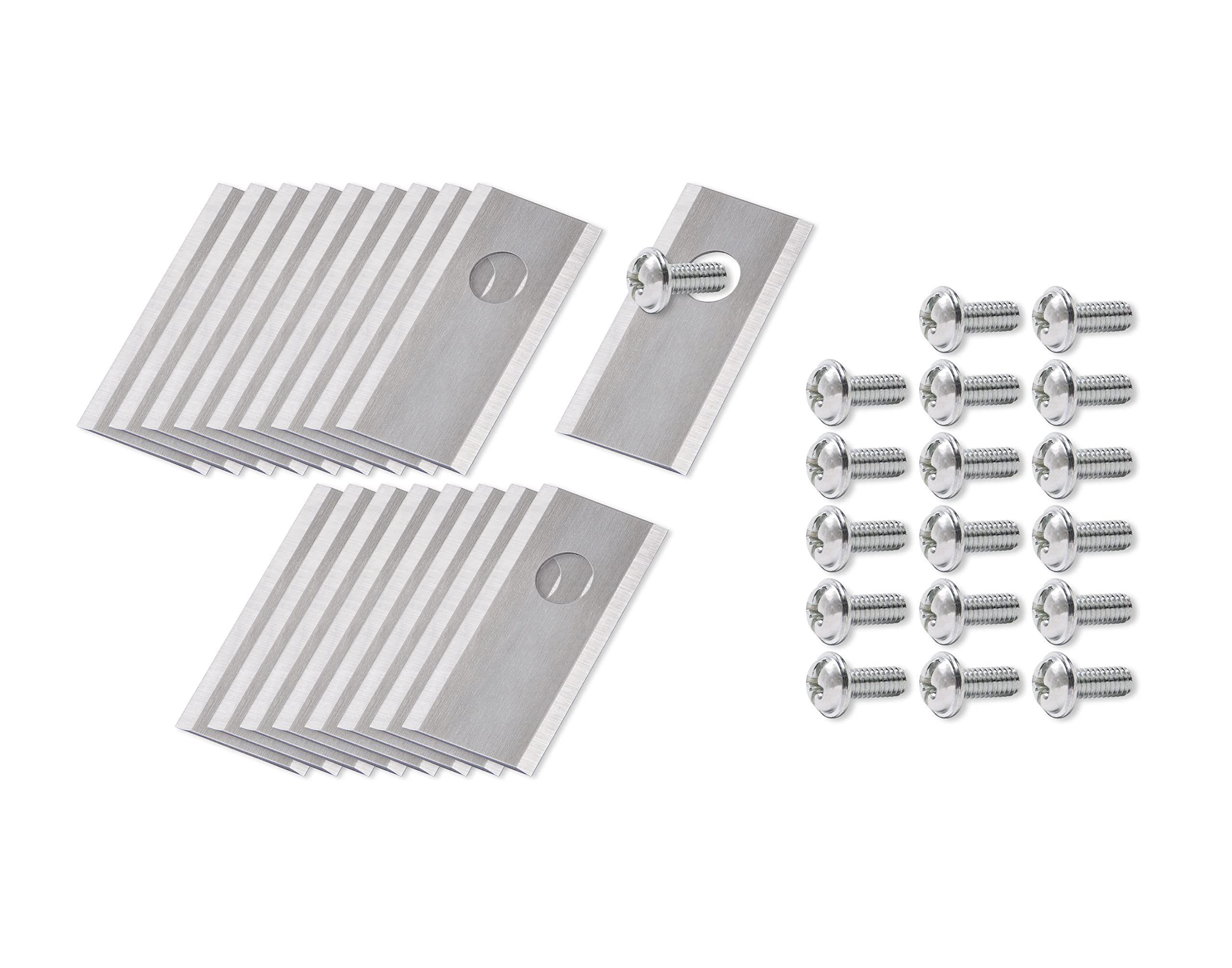 Terre Products Lot de 18 lames de rechange pour tondeuse à gazon robotique, compatibles avec les modèles Worx et Landroid