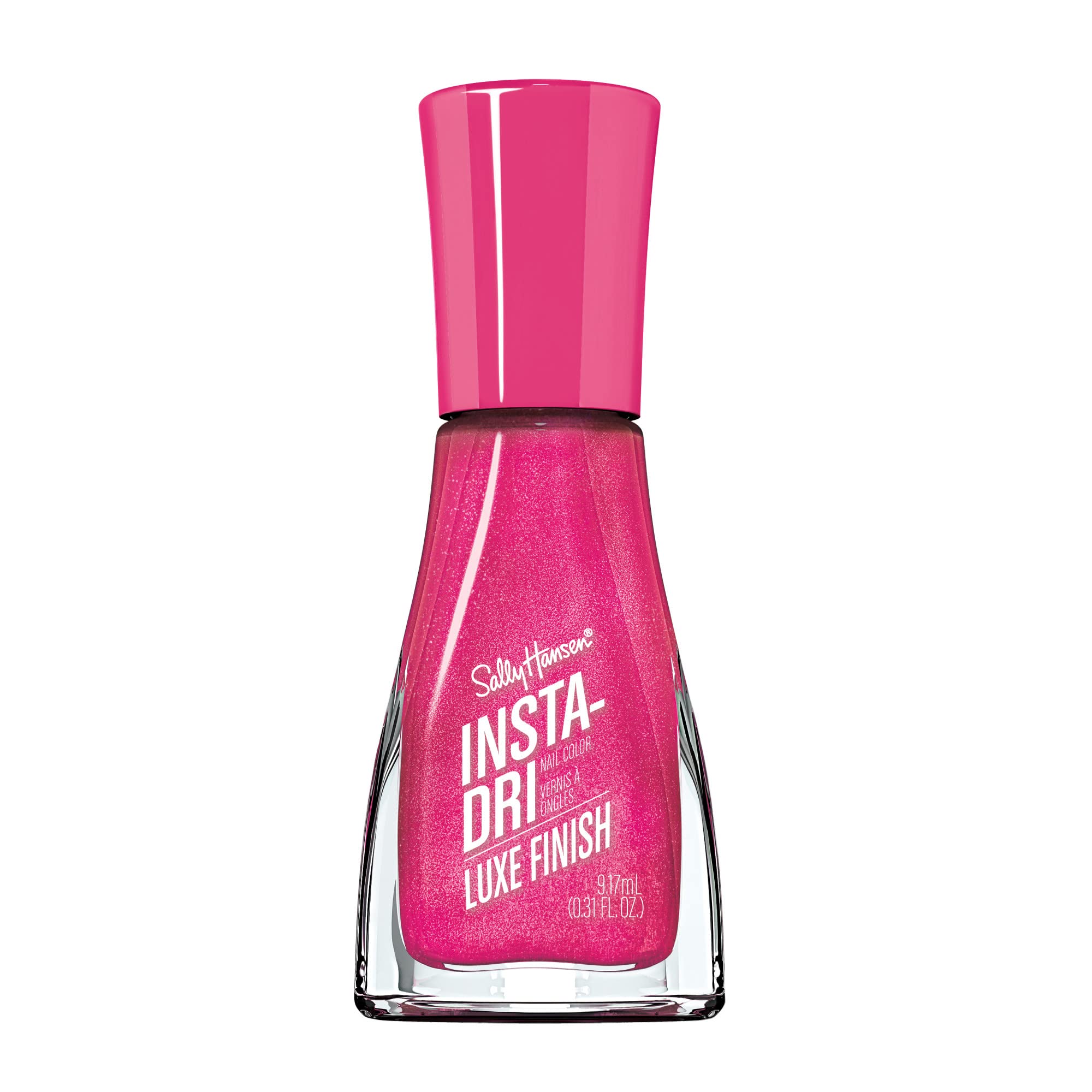 Sally Hansen Insta-Dri Nail Polish | Quick Dry, Long Lasting, Streak-Free Shine | Opaque, Shimmery | 63 Sleek-a-boo | Fuchsia Pink Nail Color