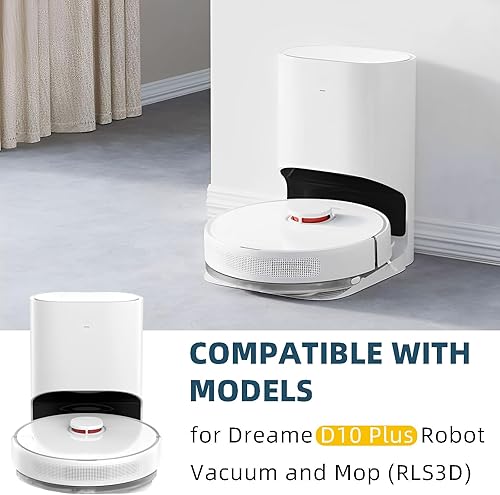 Miniatura 2 de Kit de piezas de repuesto para robot aspirador Dreametech D10 Plus RLS3D, accesorios 2 cepillos de rodillo principal, 4 cepillos laterales, 4