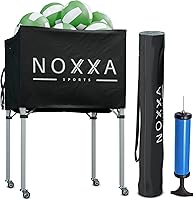 Vista 1 de Volleyball Cart with Wheels - Portable Volleyball Ball Cart Bag on Wheels, Collapsible Sports Ball Equipment Storage Cart for Volleybal, Indoor and