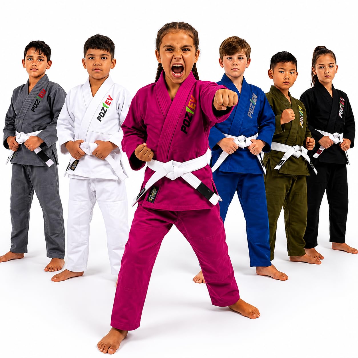 Bambini Brasiliano Jiu Jitsu Gi Per Bambini BJJ Gi Gioventù Grappling Kimono Prelavato Leggero Arti Marziali Uniforme
