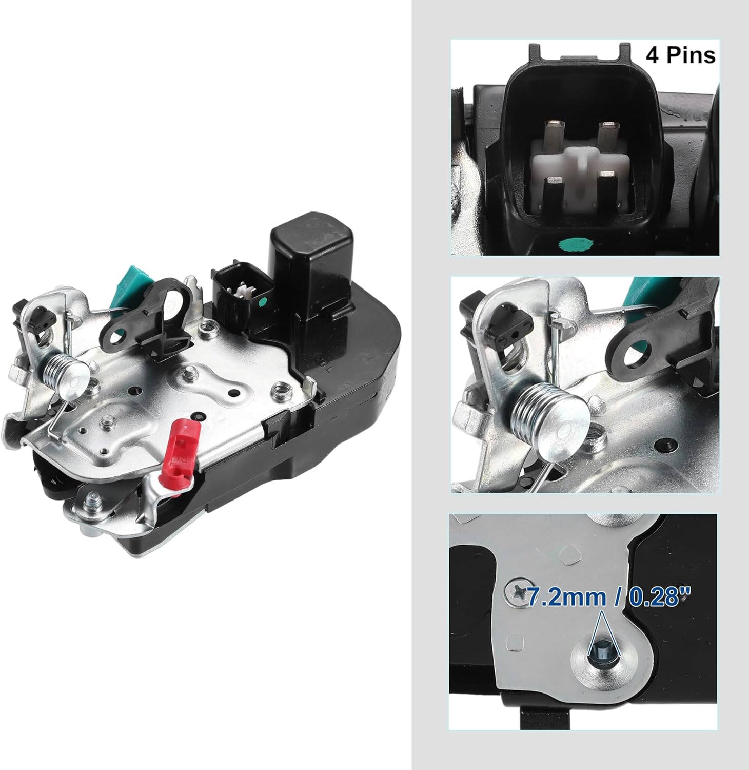 ACROPIX Rear Left Door Latch Lock Actuator Replacement Fit for Jeep Liberty Sport - Pack of 1 Black