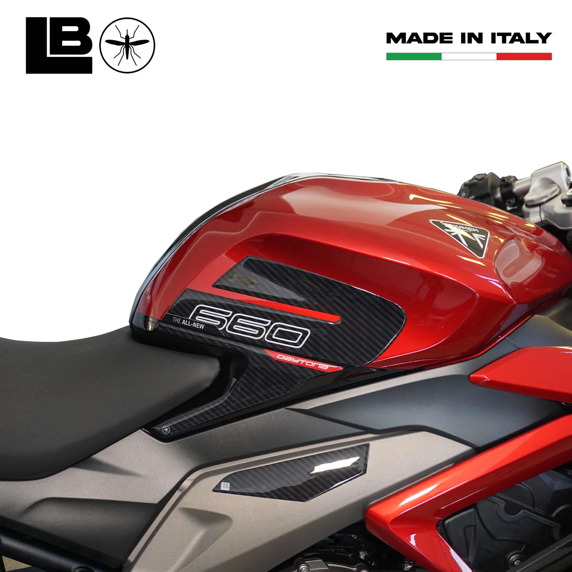Labelbike - Autocollant Résine 3D Pour Réservoir Moto Yamaha XSR900 GP 2025 - Rouge - Décoratif Et Protecteur