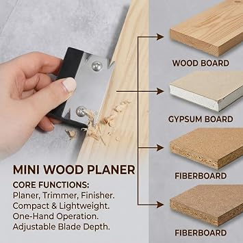 Laminate Edging Trimmer, Upgraded Mini Stainless Steel Edge Banding Trimmers Blade Cutter Wood Working Tools Hand Planer for Woodworking, Durable Trimmer for Veneer, PVC, ABS, Wood