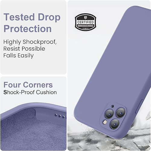 Miniatura 5 de Vooii Funda compatible con iPhone 11 Pro, silicona líquida mejorada con bordes planos, protección de la cámara, forro de microfibra antiarañazos