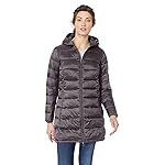 Amazon Essentials Women's Lightweight Water-Resistant Packable Hooded Puffer Coat (Available in Plus Size), Charcoal Heather, X-Large
