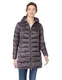 womens Lightweight Water-Resistant Packable Hooded Puffer Coat (Available in Plus Size)