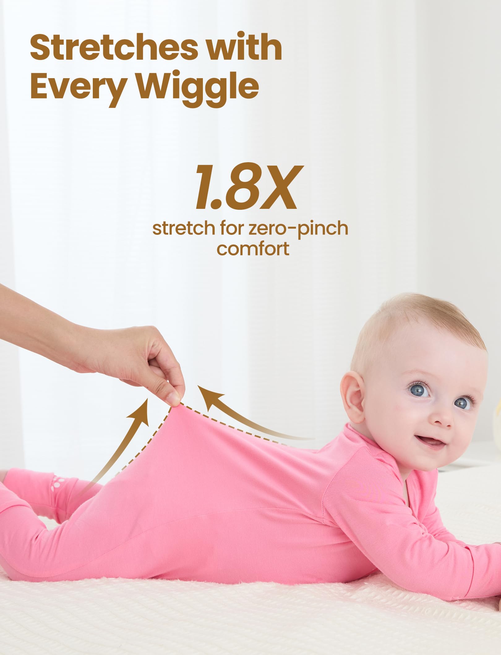 PATPAT Strampler 3er Pack für Unisex Baby Jungen Mädchen Babyschlafanzug mit Reissverschluss, Bambusviskose Schlafanzug Set mit Fuß Warme Winterkleidung 0-24 Monate
