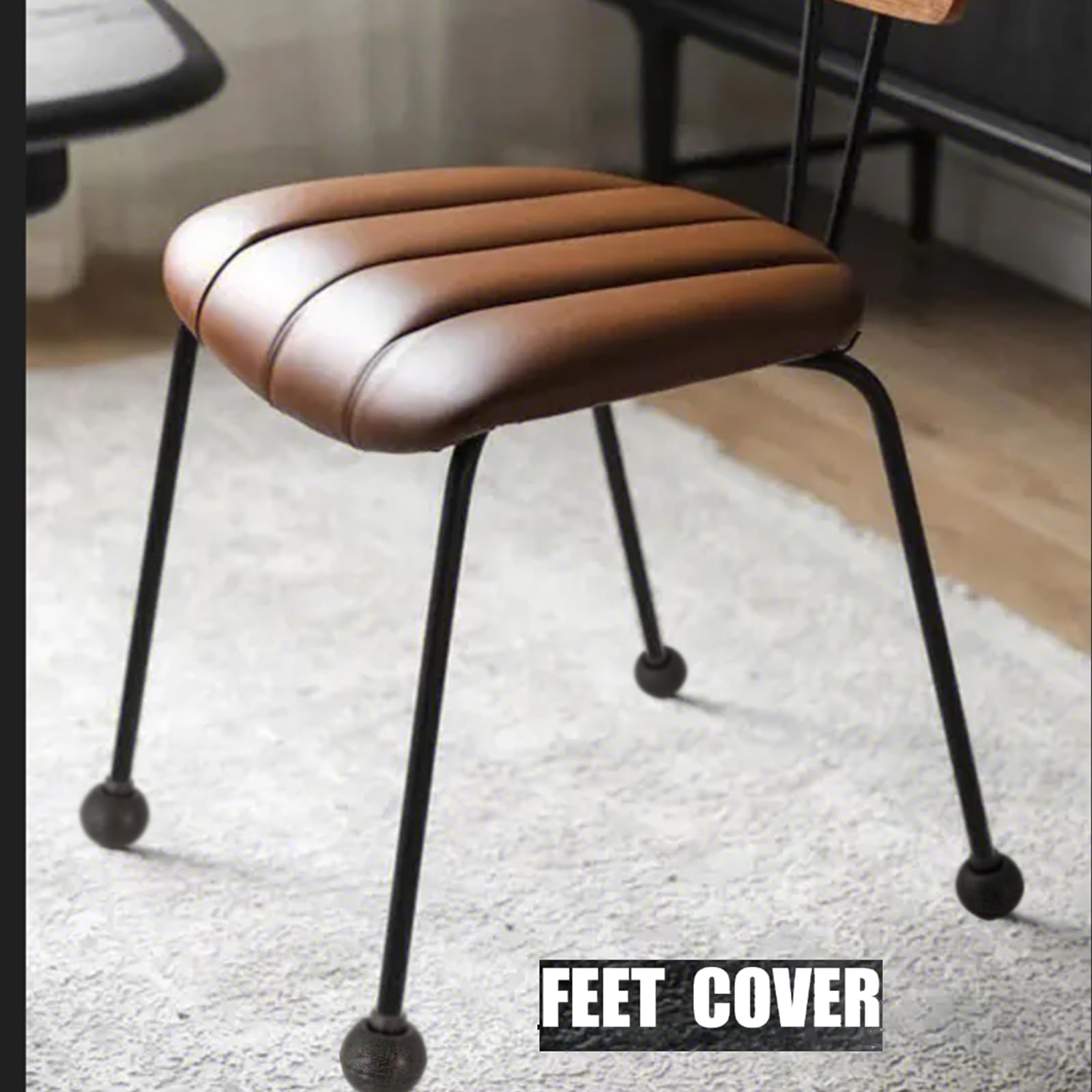 Lot de 19 protections de sol pour pieds de chaise en bois dur - Housses en caoutchouc pour protéger les sols en carrelage en bois, patins en feutre antidérapants et réduire le bruit