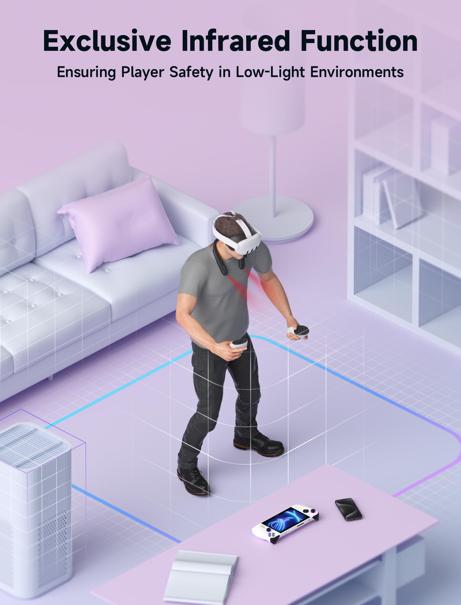 JSAUX - Batería para Oculus Quest 3, 10000mAh PD Cargador rápido (duración adicional 4-6 horas), accesorios VR Extend Power, compatible con Oculus Quest 2