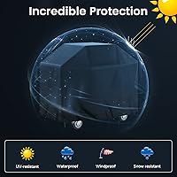 Vista 6 de Ankoco Cubierta para parrilla de 66 pulgadas 420D resistente al agua, cubierta para parrilla de barbacoa de gas resistente a los rayos UV