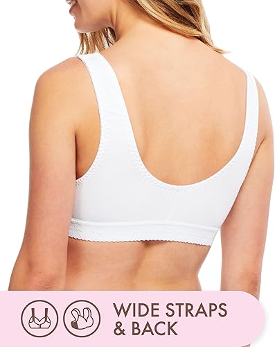 Miniatura 2 de Carole Martin Brasier con cierre frontal de libertad completa, perfecto para dormir, de algodón, sin varillas, para mujer