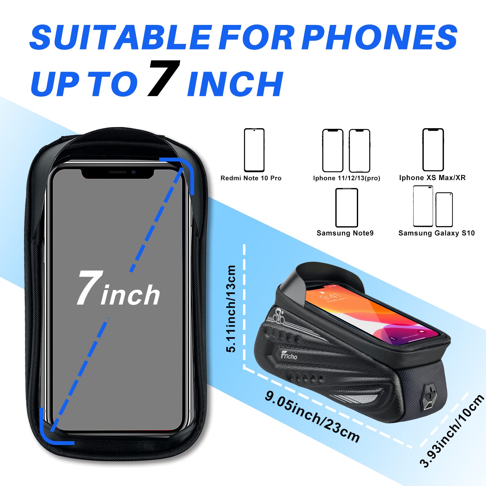 Borsa Per Bici Impermeabile Con Porta Telefono - Regalo Per Ciclisti - Foto 10