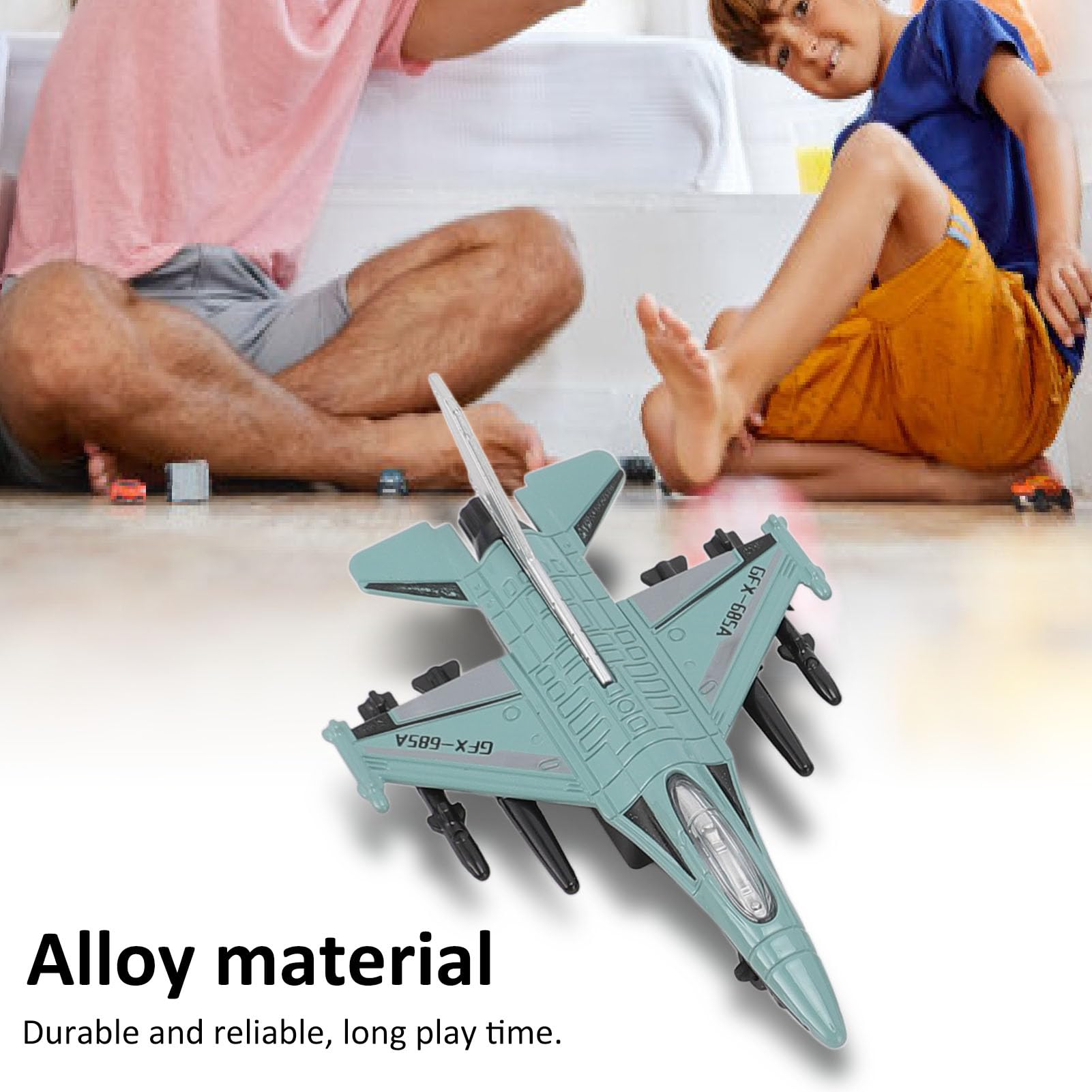 Pilipane Modello da combattimento Lifelese squisito Jet Modello interattivo Fun Fun Airplane Aereo Metal Airplane Statue per bambini piccoli