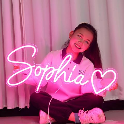 Custom LED Neon Signs, Personalized Neon Light Name Sign for Room Decor, Birthda